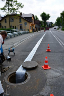 Rękaw kanalizacyjny w Szczakowej