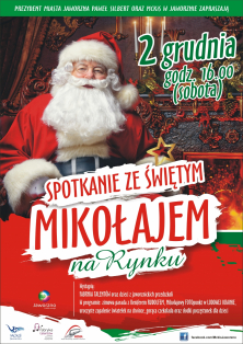 Spotkanie ze Świętym Mikołajem już w najbliższą sobotę, 2 grudnia o godz. 16.00 na jaworznickim Rynku. Zapraszamy!