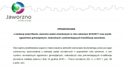W punkcie 11 radni zapoznali się ze sprawozdaniem z realizacji przez Miasto Jaworzno zadań oświatowych w roku szkolnym 2016/2017 oraz wyniki egzaminów gimnazjalnych, maturalnych i potwierdzających kwalifikacje zawodowe.. 