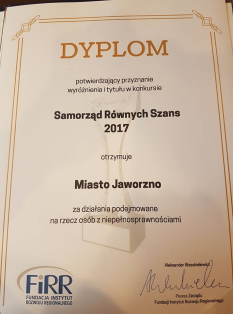 Jaworzno laureatem Samorządu Równych Szans