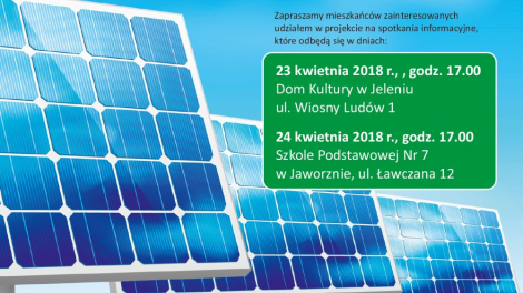 Zielone Jaworzno - montaż odnawialnych źródeł energii w budynkach jednorodzinnych