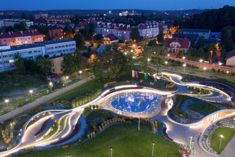 Wodny plac zabaw drugą najlepszą przestrzenią publiczną w Polsce.  fot. Archifolio