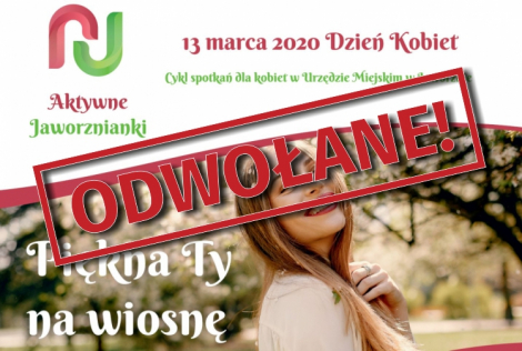 Spotkanie Aktywnych Jaworznianek odwołane