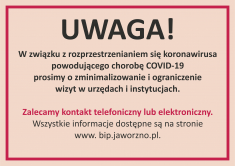 Komunikat Urzędu Miejskiego