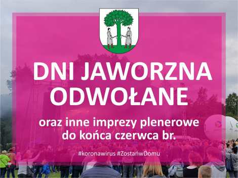 Z powodu epidemii imprezy plenerowe zostały odwołane