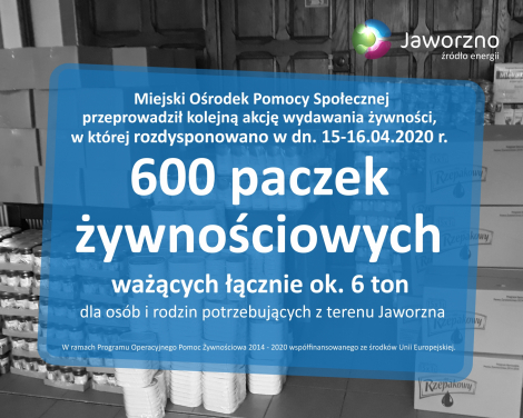 Kolejna akcja wydawania żywności przez MOPS