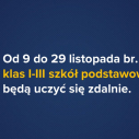 Klasy I-III przechodzą na naukę zdalną. Przedszkola pracują bez zmian