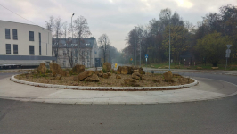 Rondo na skrzyżowaniu ulicy Płetwonurków z Jana III Sobieskiego w Pieczyskach - fot. MZDiM Jaworzno